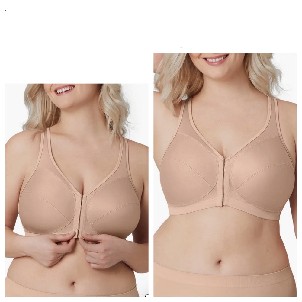 Glamorise Magic Lift Front- Closure Posture Wireless Nude Bra (1265)